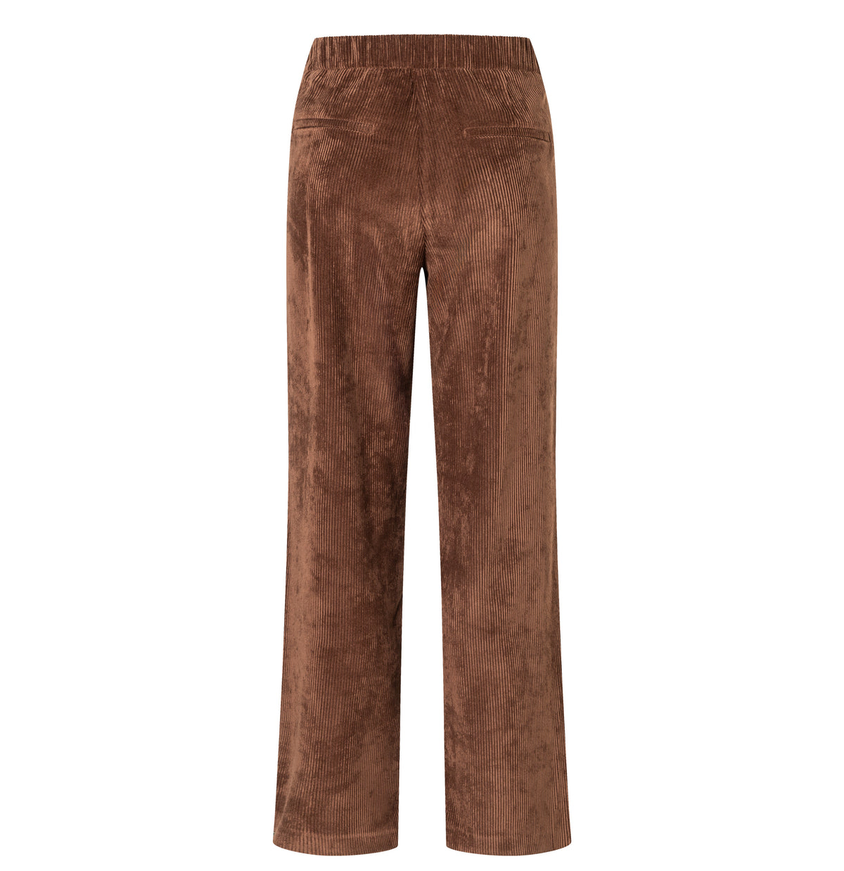 Wide trousers in a lightcorduroy material. | CHIARA | bison brown | Back view of bust