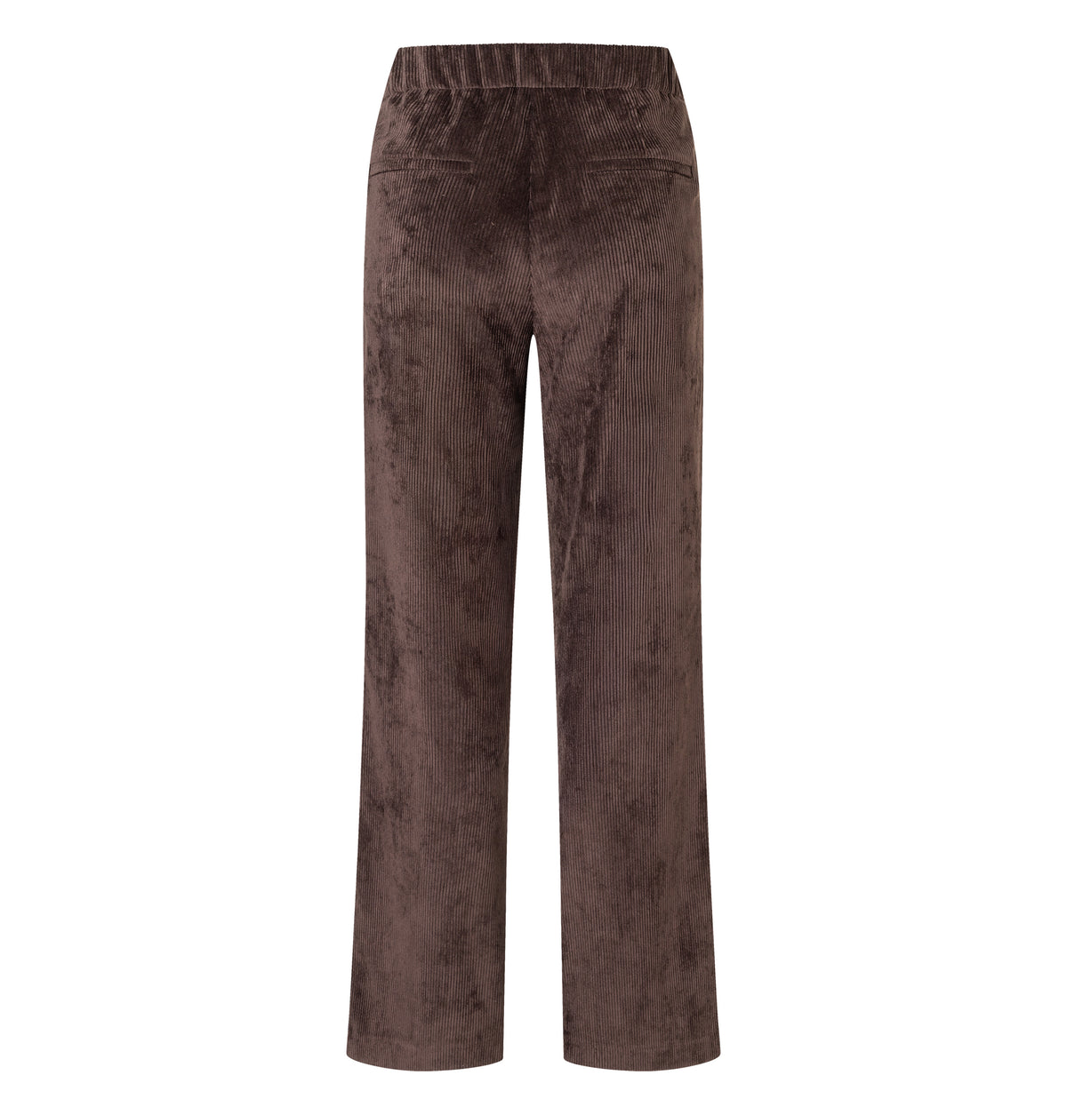 Wide trousers in a lightcorduroy material. | CHIARA | truffle brown | Back view of bust