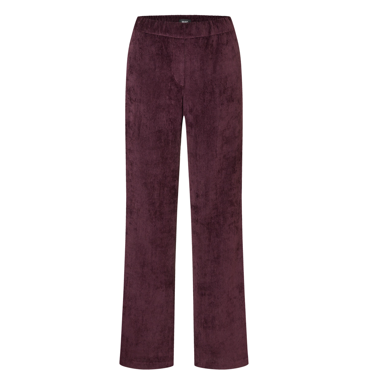 Wide trousers in a lightcorduroy material. | CHIARA | aubergine | Front view of bust