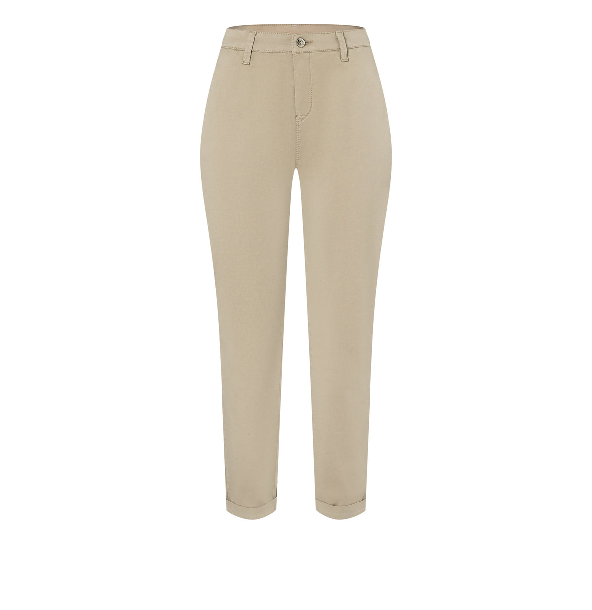 Turned-up chino with creases. | CHINO turn up | golden terra PPT | Front view of bust