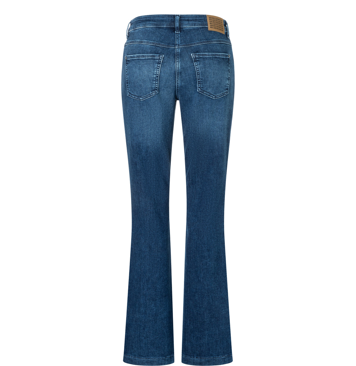 Figure-shaping boot cut jeans with an authentic look. | BOOT | chic indigo used | Back view of bust