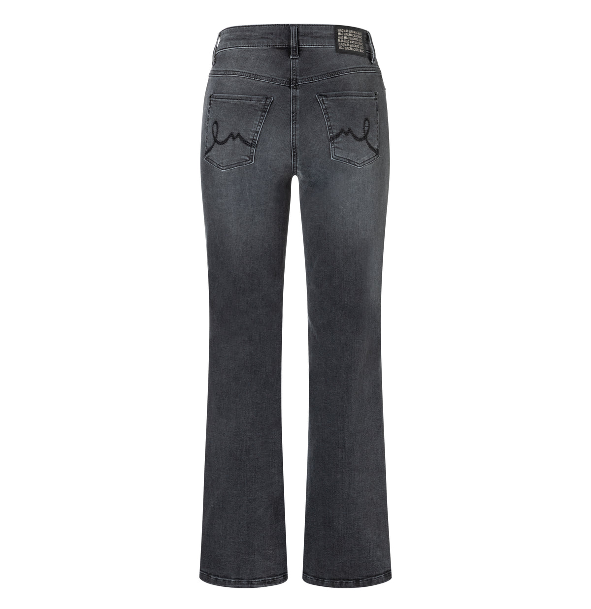 Comfortable flared jeans with details. | LAURA | authentic carbon wash | Back view of bust