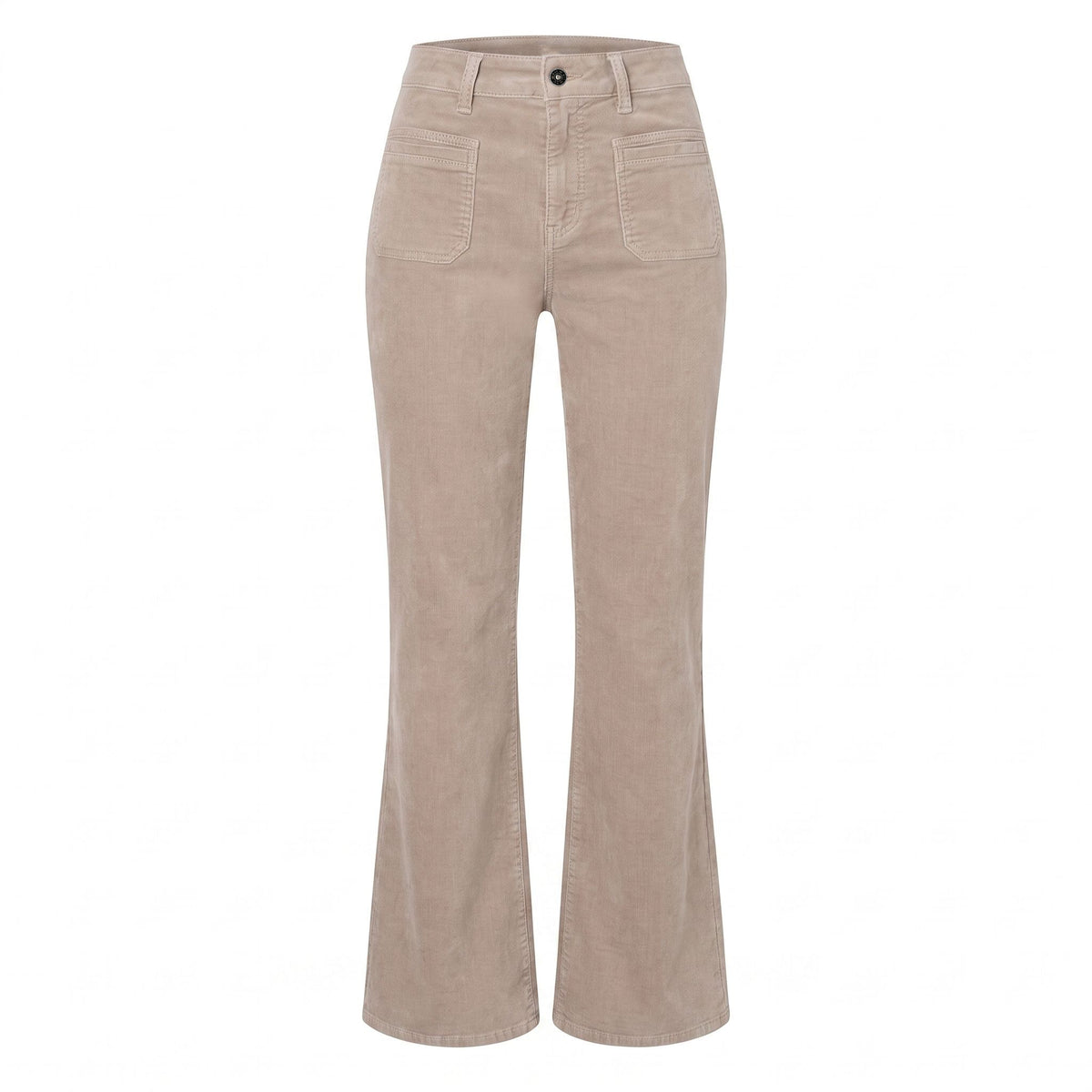 Flared fit made from brilliantly coloured baby corduroy. | LAURA pocket | windspray beige antique | Front view of bust