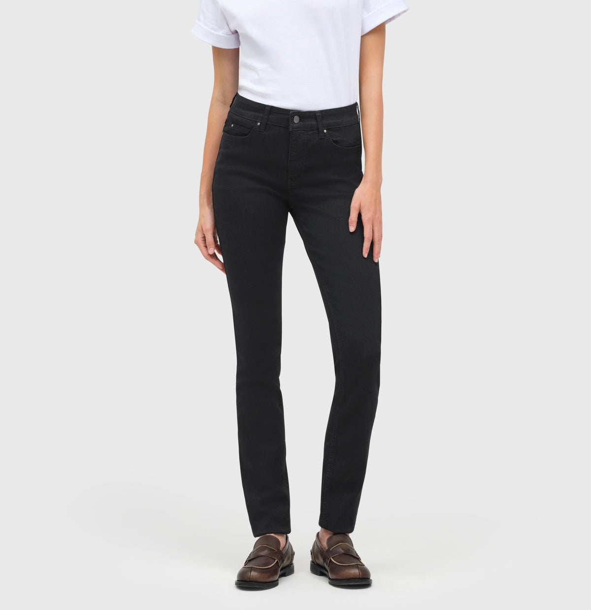 Skinny jeans with shaping effect. | DREAM SKINNY | black-black | Side view of model