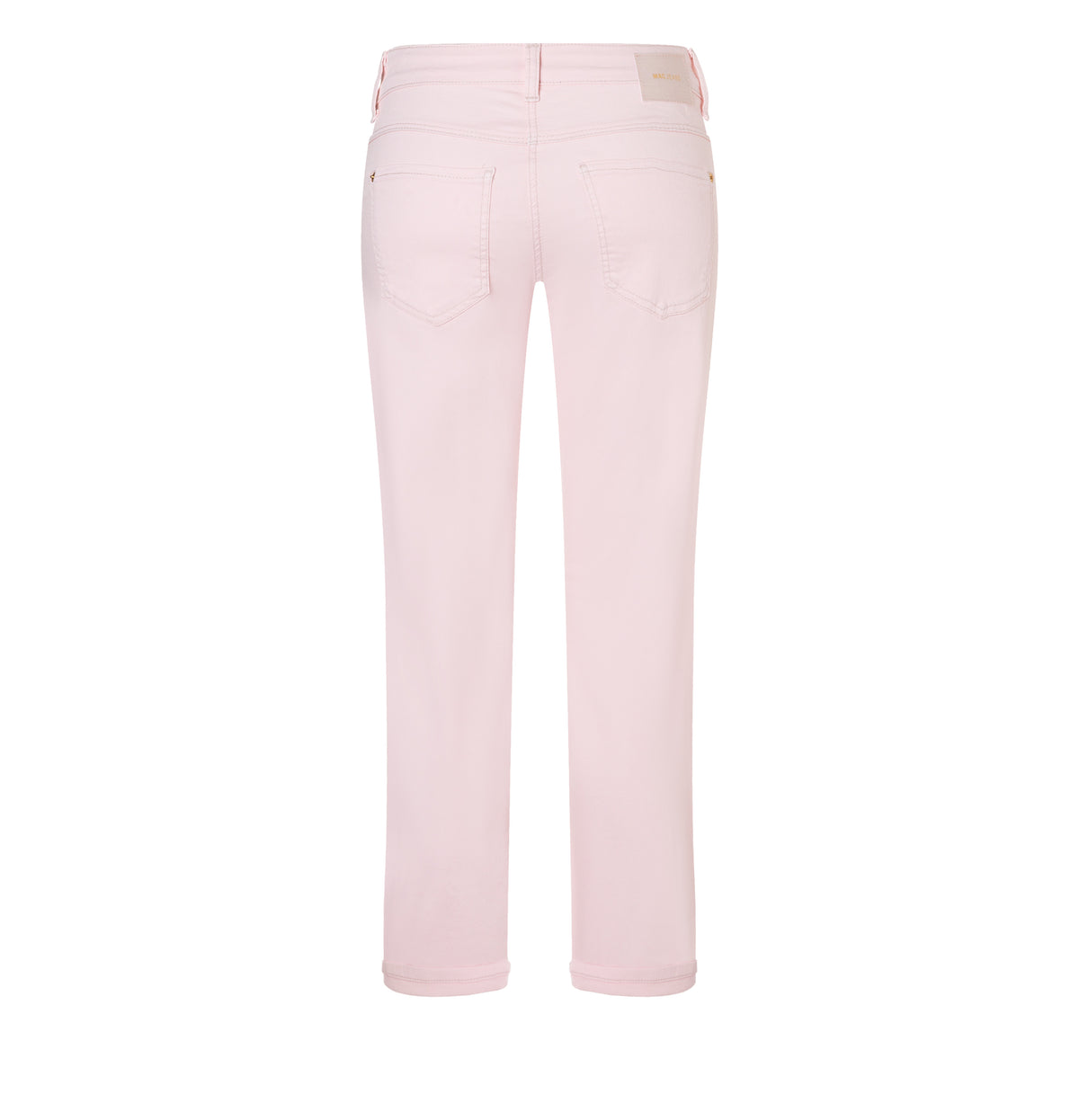 Shaping straight-leg jeans with modal. | DREAM cropped | pink marshmallow PPT | Back view of bust
