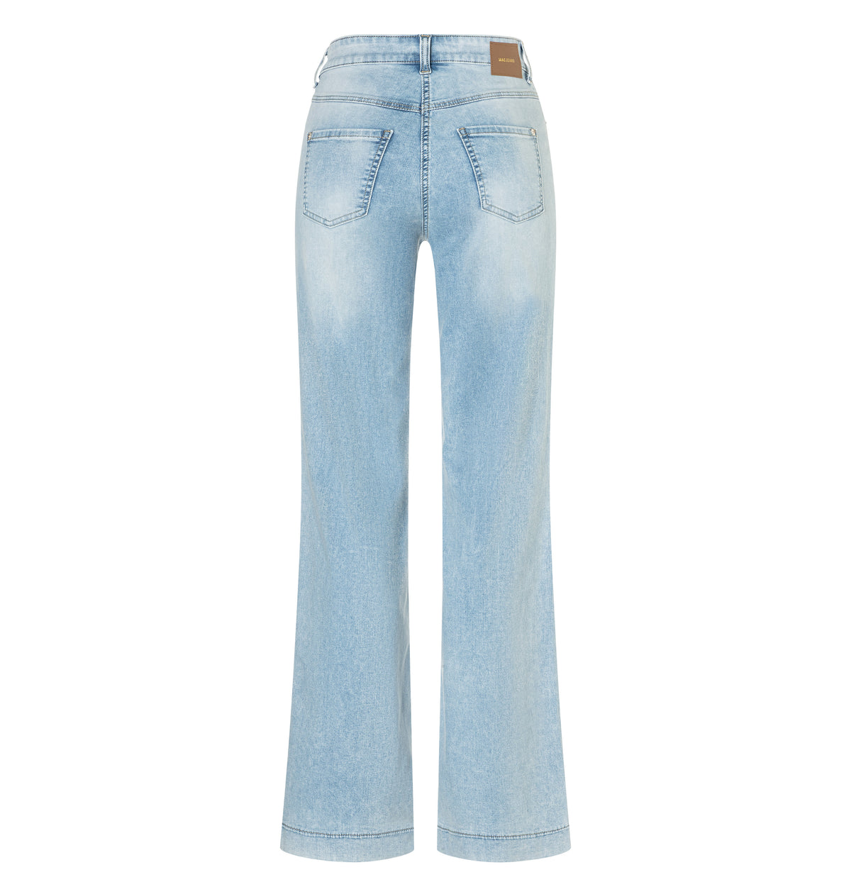 Wide, figure-shaping jeans in a modal blend. | DREAM WIDE | light azure blue | Back view of bust
