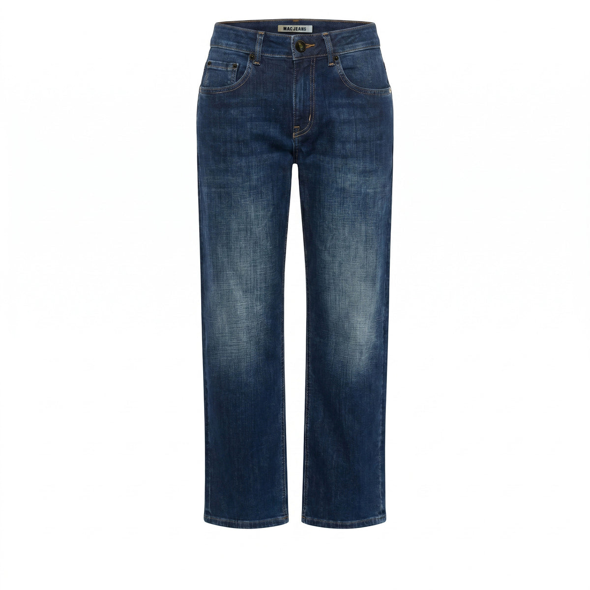 Walter Röhrl Limited Edition Jeans | GINA RACE straight | authentic mid indigo | Front view of bust