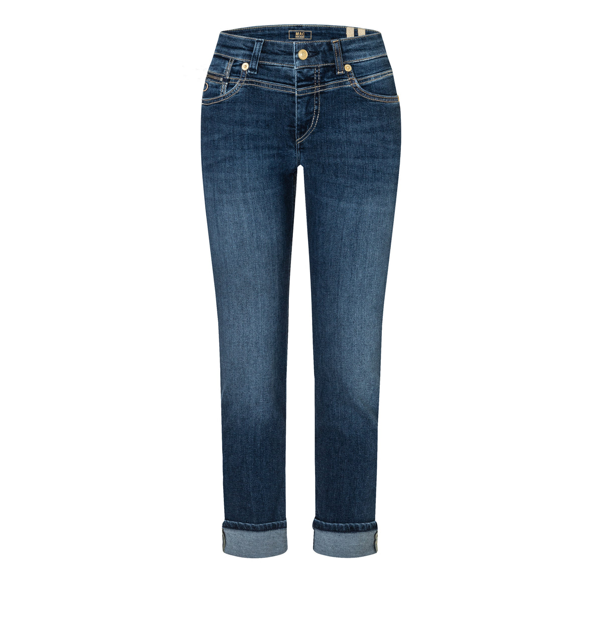 Slim jeans in a light cotton-lyocell blend. | RICH SLIM | authentic blue | Front view of bust