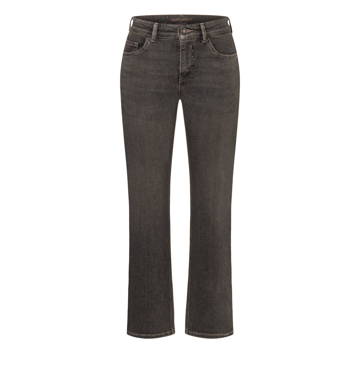 Slim fit made from light denim. | CARRIE straight | anthra black wash | Front view of bust