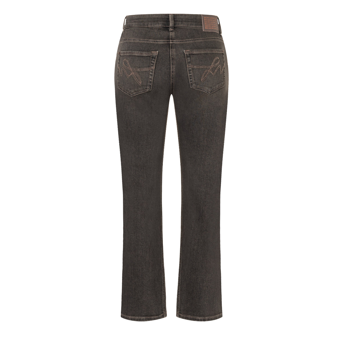Slim fit made from light denim. | CARRIE straight | anthra black wash | Back view of bust