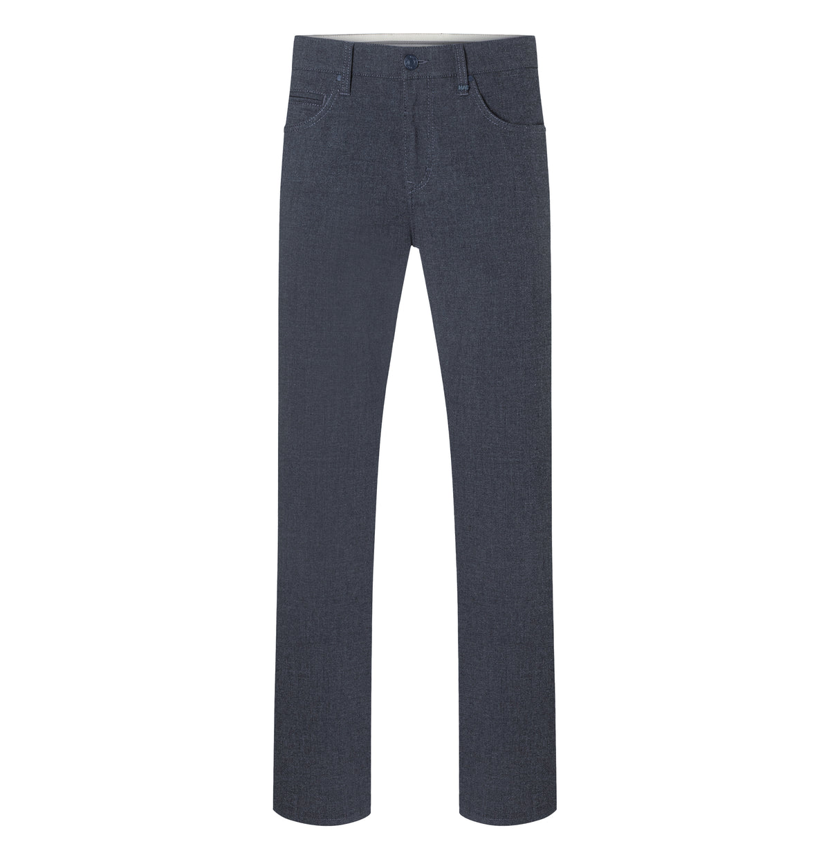 Travel trousers made of bi-stretch material, suitable for the office. | Arne Travel | midnight blue | Front view of bust