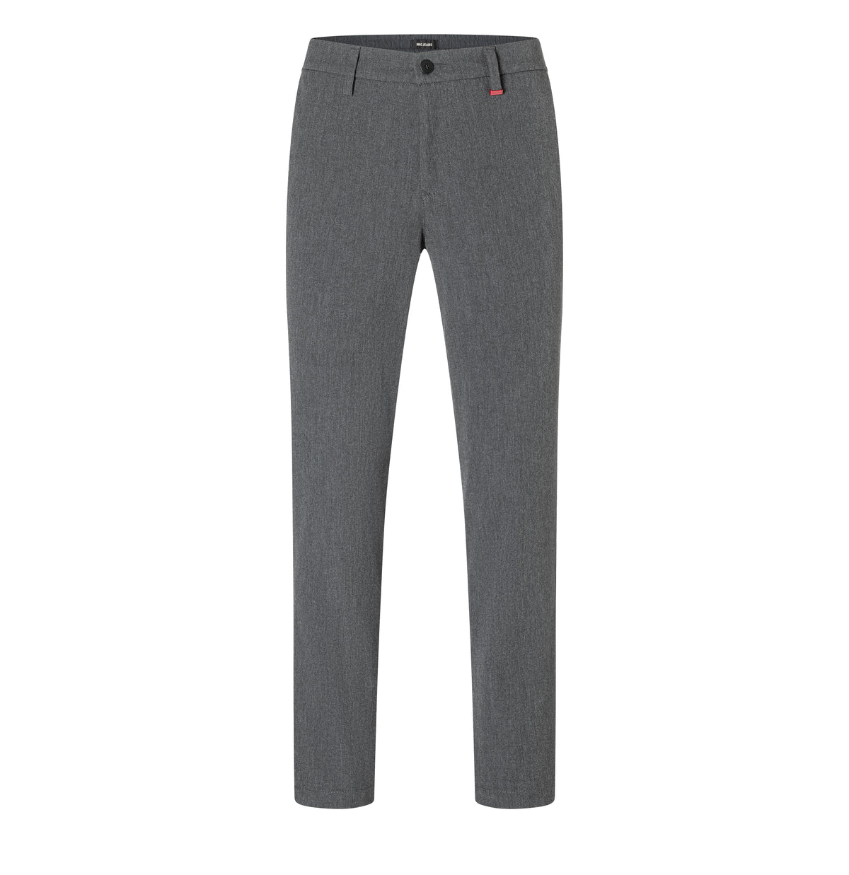 Traveller chino made of CARBONIUM® gabardine. | Traveller | grey stone | Front view of bust