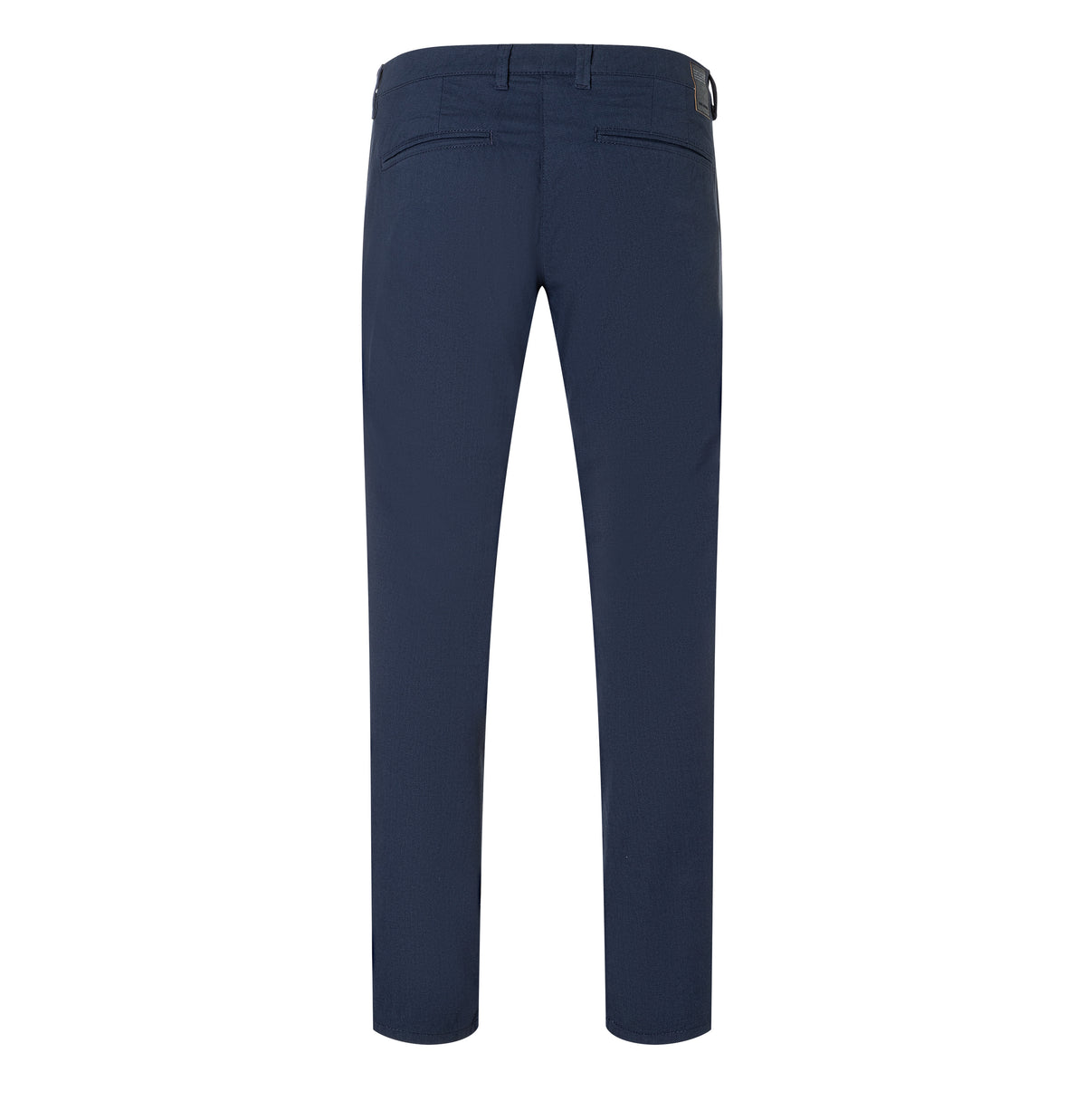 Regular trousers with discreet print. | Lennox | dark indigo printed | Back view of bust