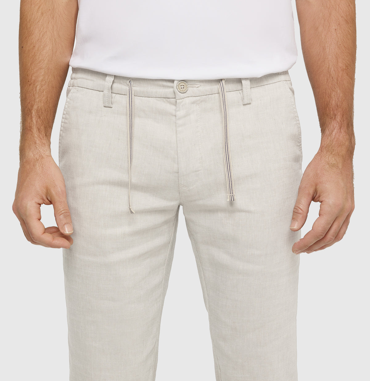 Chino in a flowing linen-viscose blend. | Lennox Sport | kitt | Detailed view 3 of model