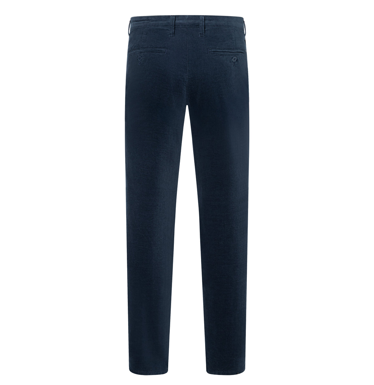 Driver chinos made of soft, fine corduroy. | Driver Pants | midnight blue | Back view of bust