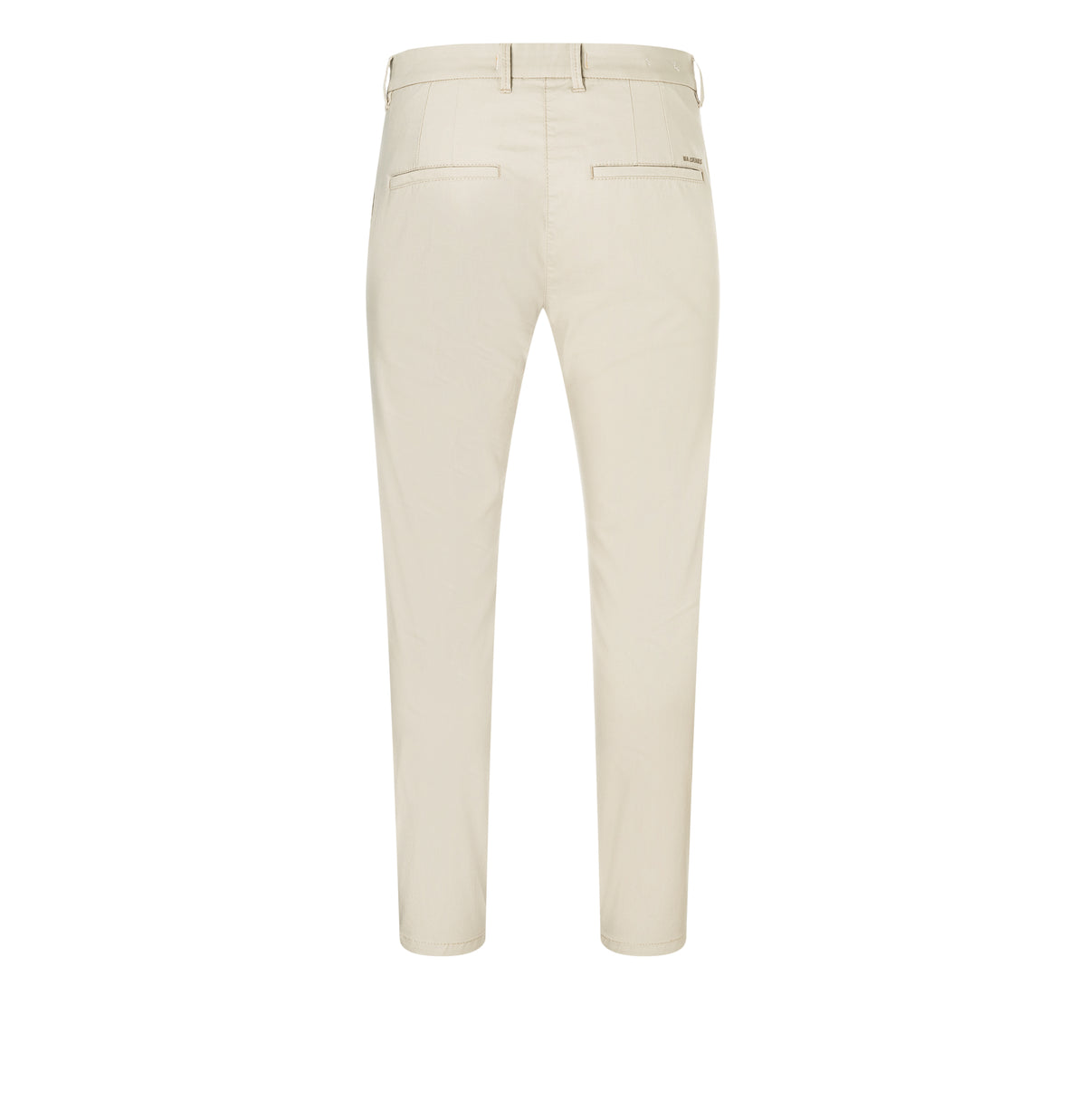 Tapered chino in a techno twill material. | Griffin | caffe latte | Back view of bust