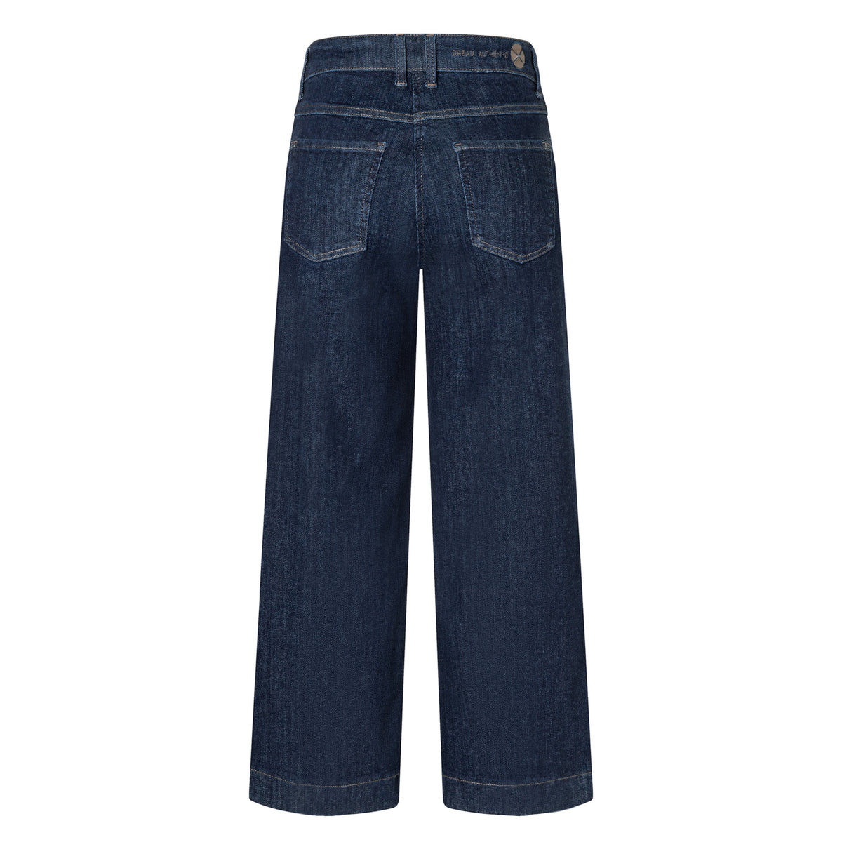 Modern culotte made of hyper stretch denim. | DREAM Culotte pocket | fashion rinsed | Back view of bust