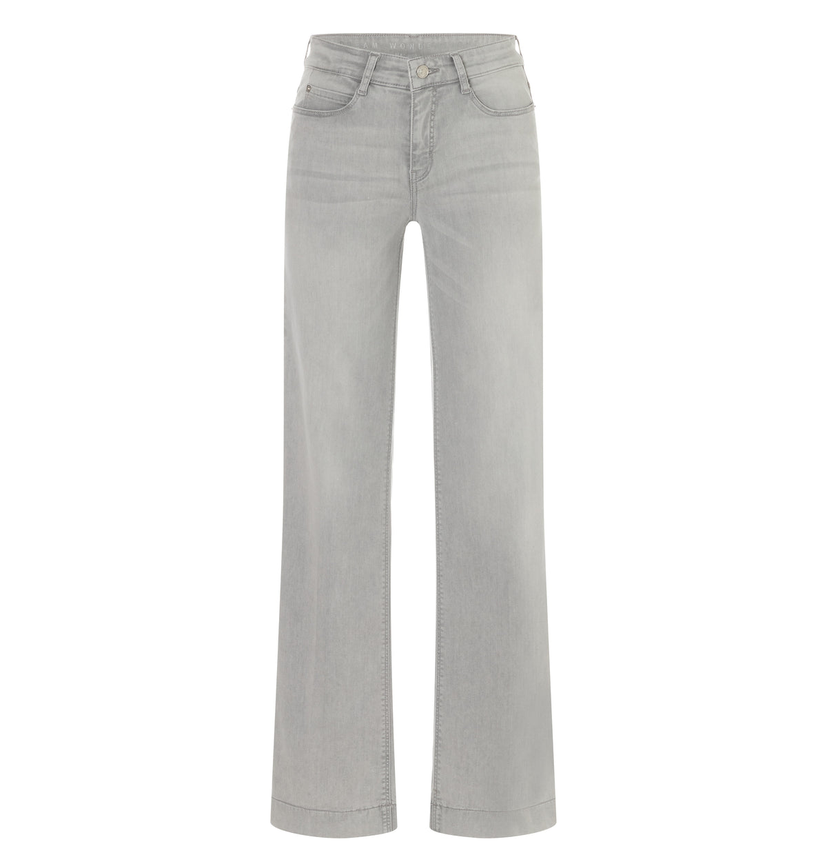 Wide, figure-shaping jeans in a modal blend. | DREAM WIDE | ash grey washed | Front view of bust