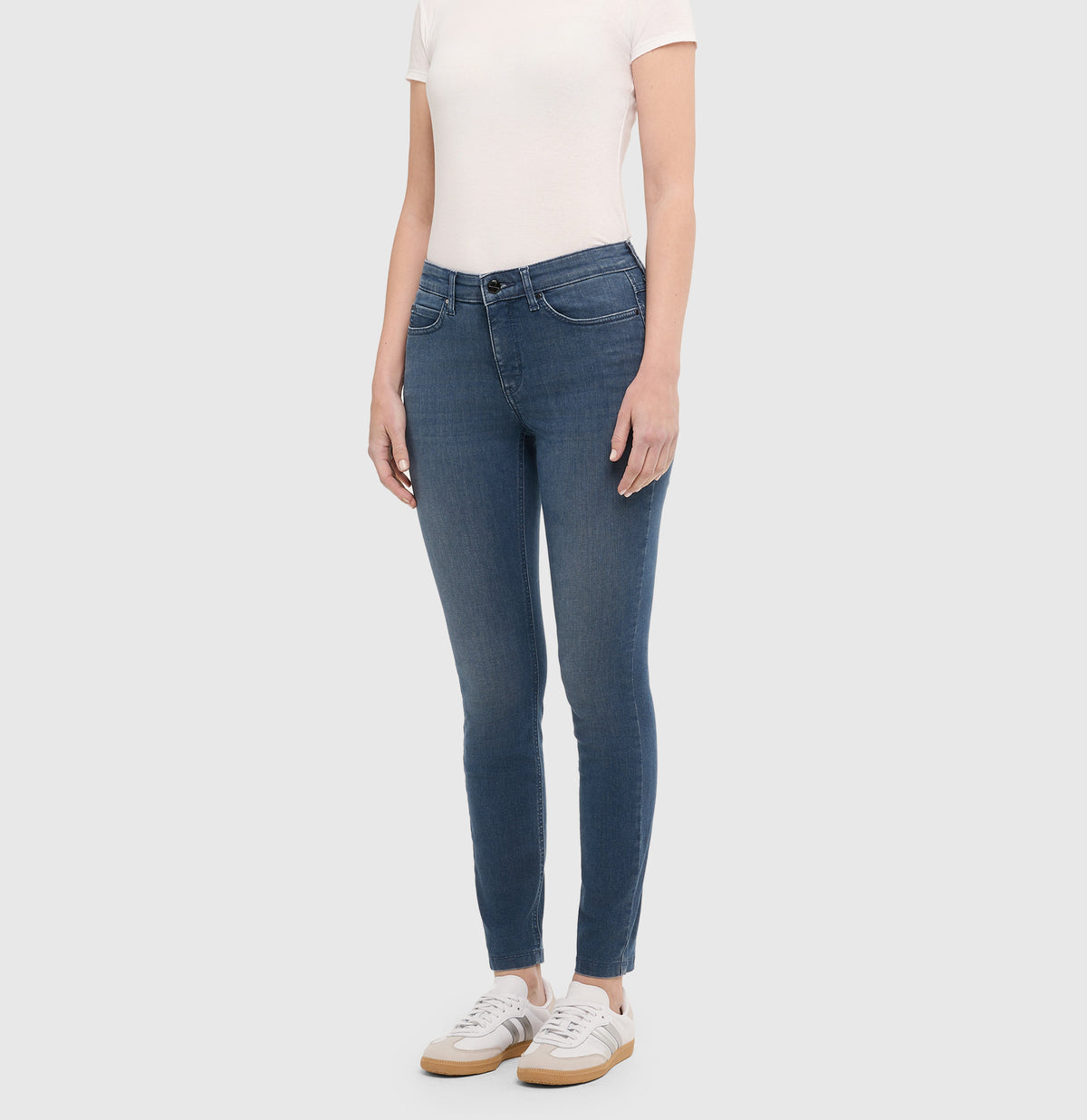  | DREAM SKINNY authentic | basic blue used washed | Detailed view 4 of model