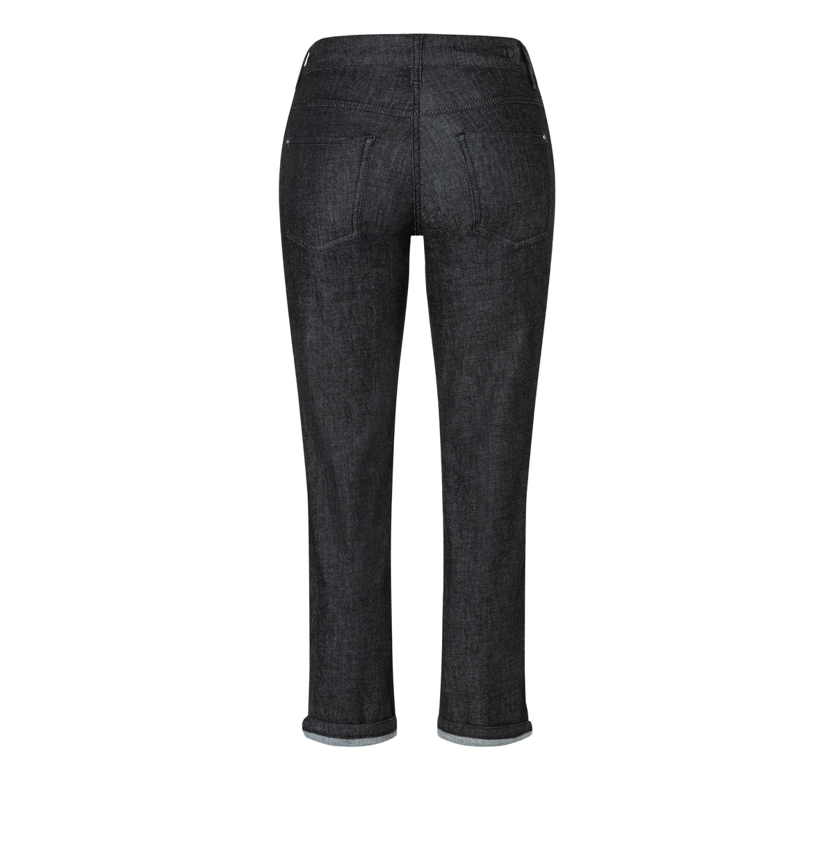 Straight shaping jeans with turned-up hem. | DREAM cropped auth. | fashion rinsed | Back view of bust
