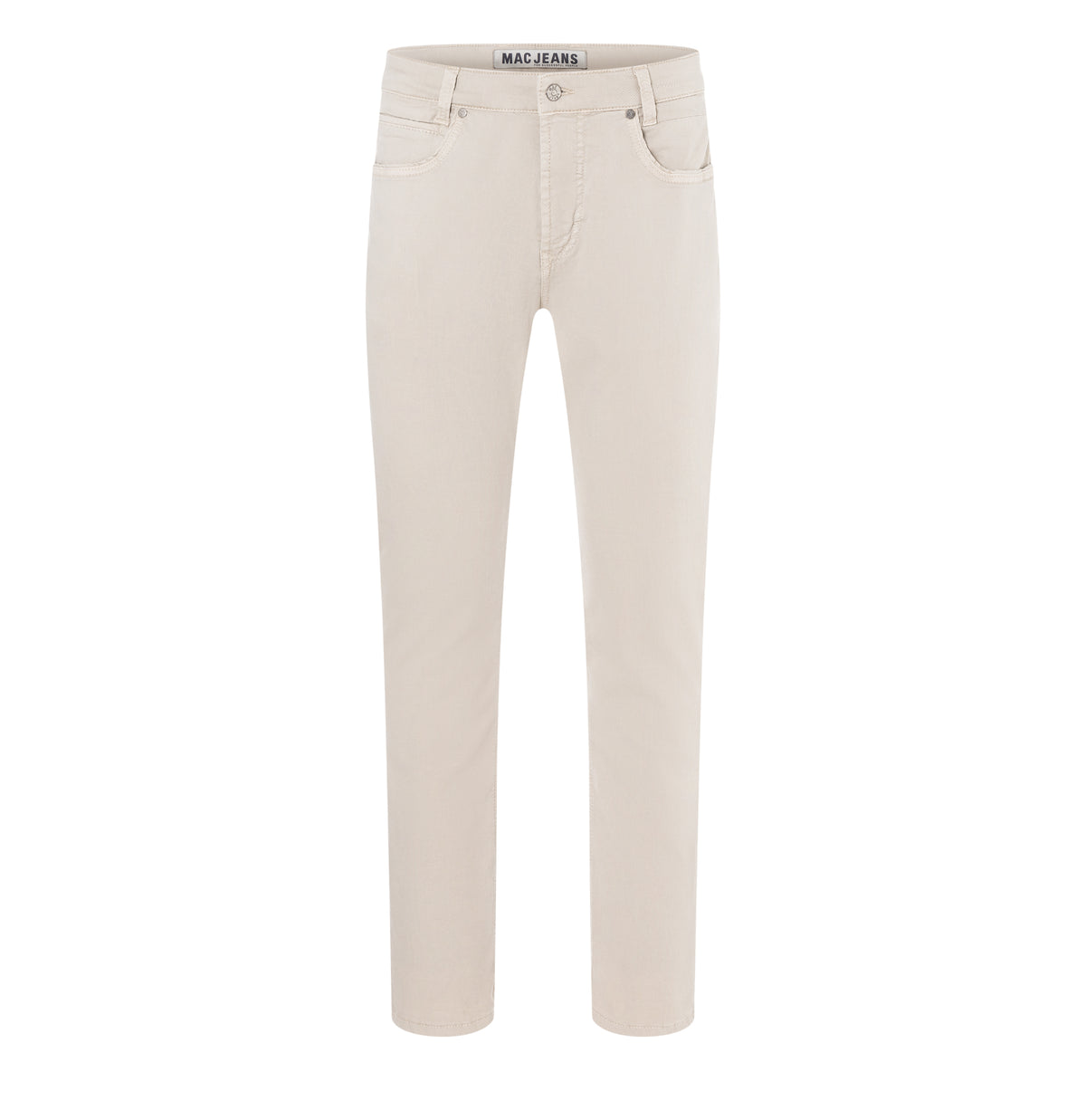 Light and flexible, vintage style colour denim. | Arne Pipe | kitt | Front view of bust