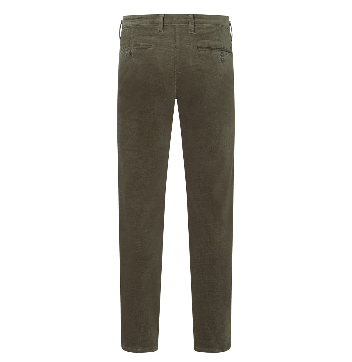 Driver chinos made of soft, fine corduroy. | Driver Pants | leaf green | Back view of bust
