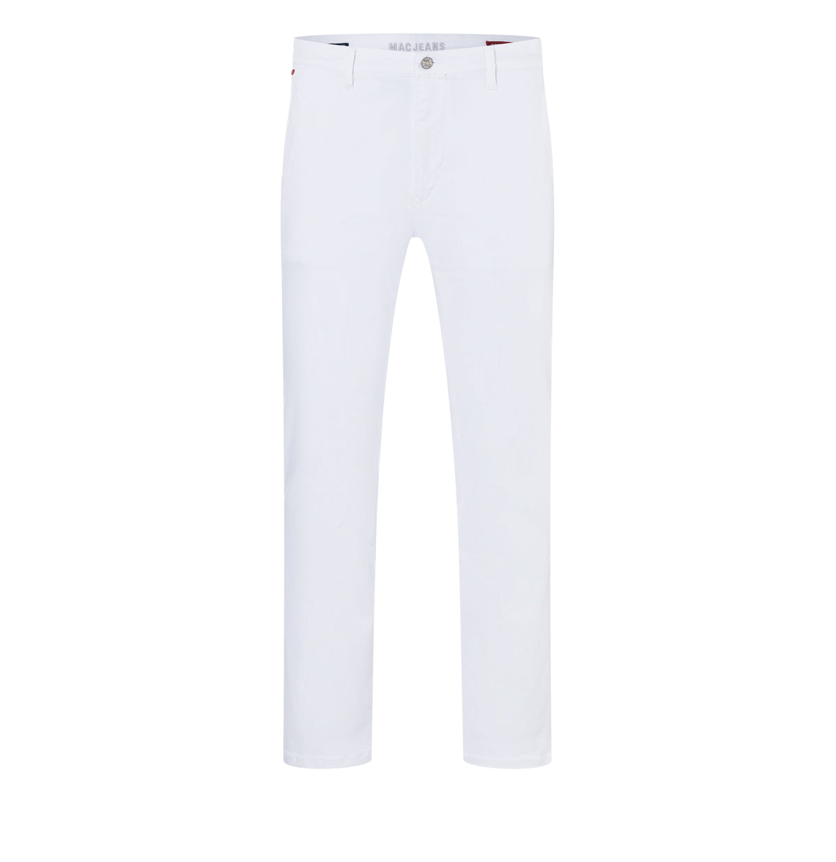 Ultimate driver pants with a chino look. | Driver Pants | white denim | Front view of bust