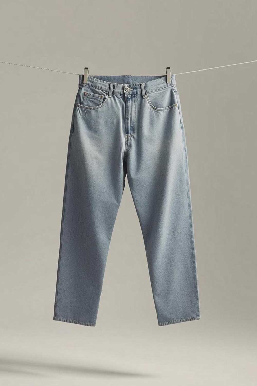 Denim an Wäscheleine